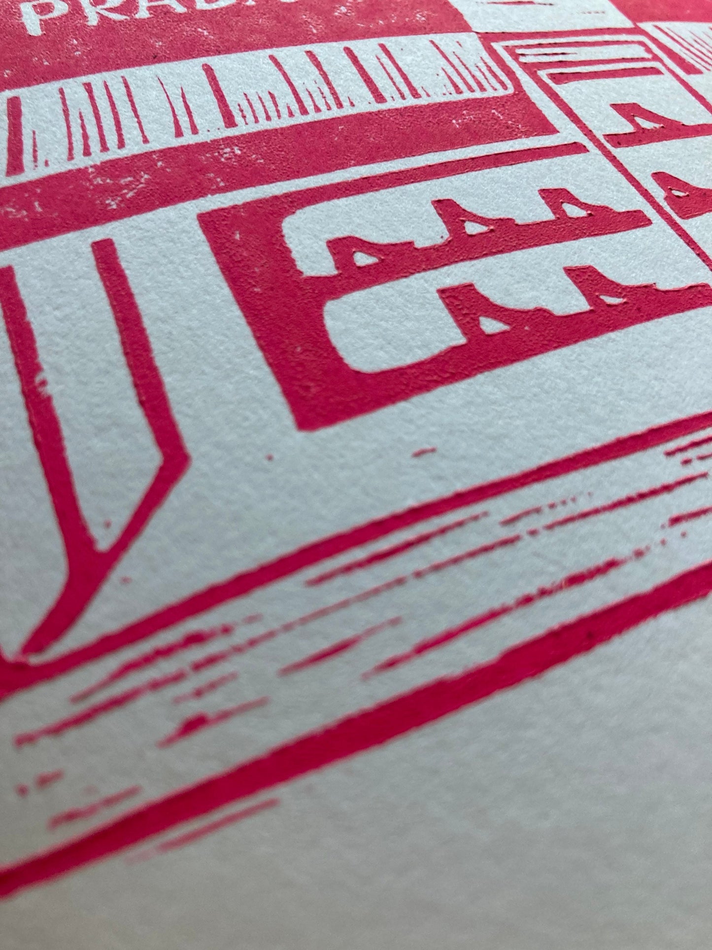 Prada Marfa - Linocut print (8x10in)