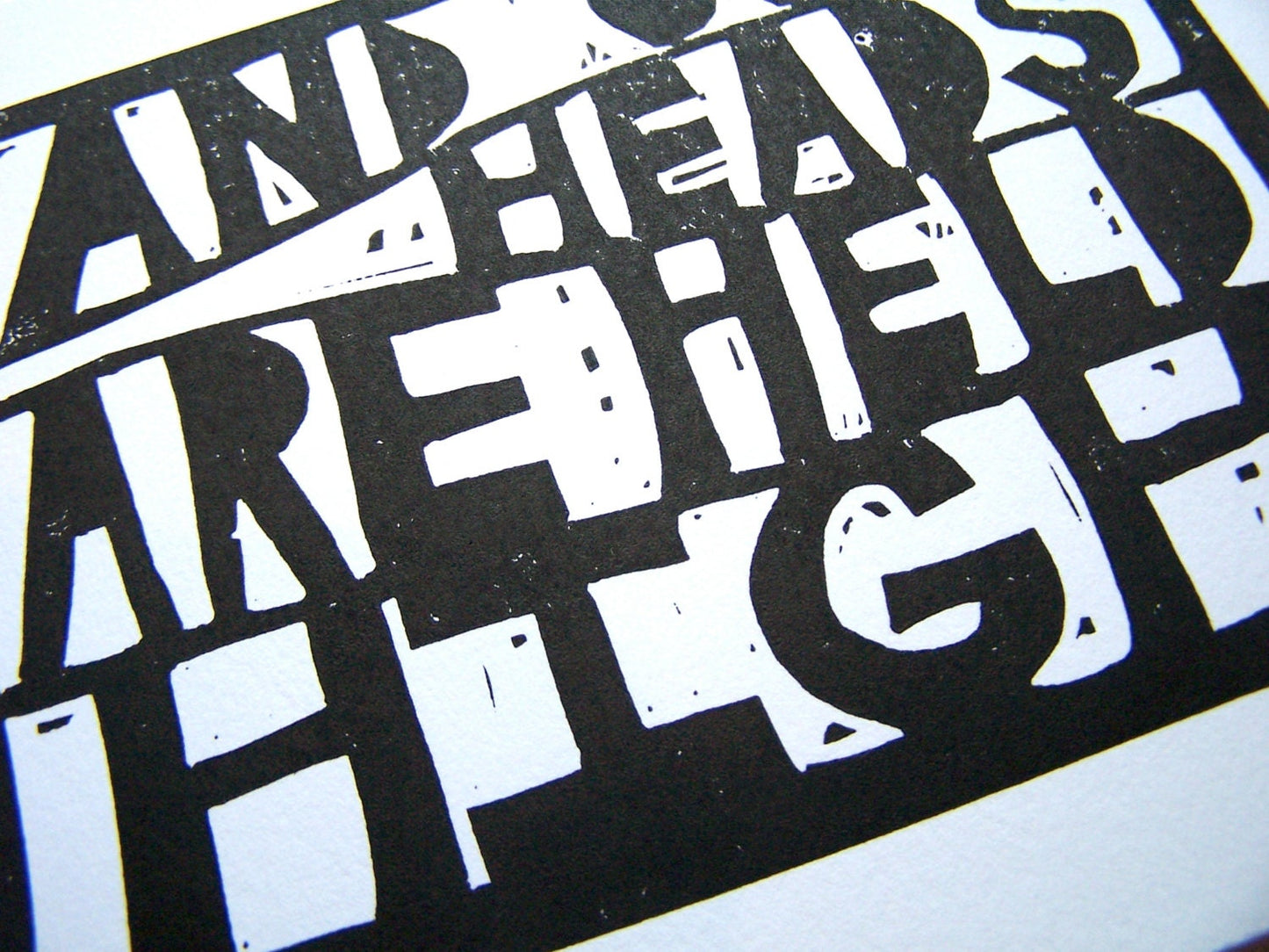 And our heads are held high - Linocut print (8x10in)