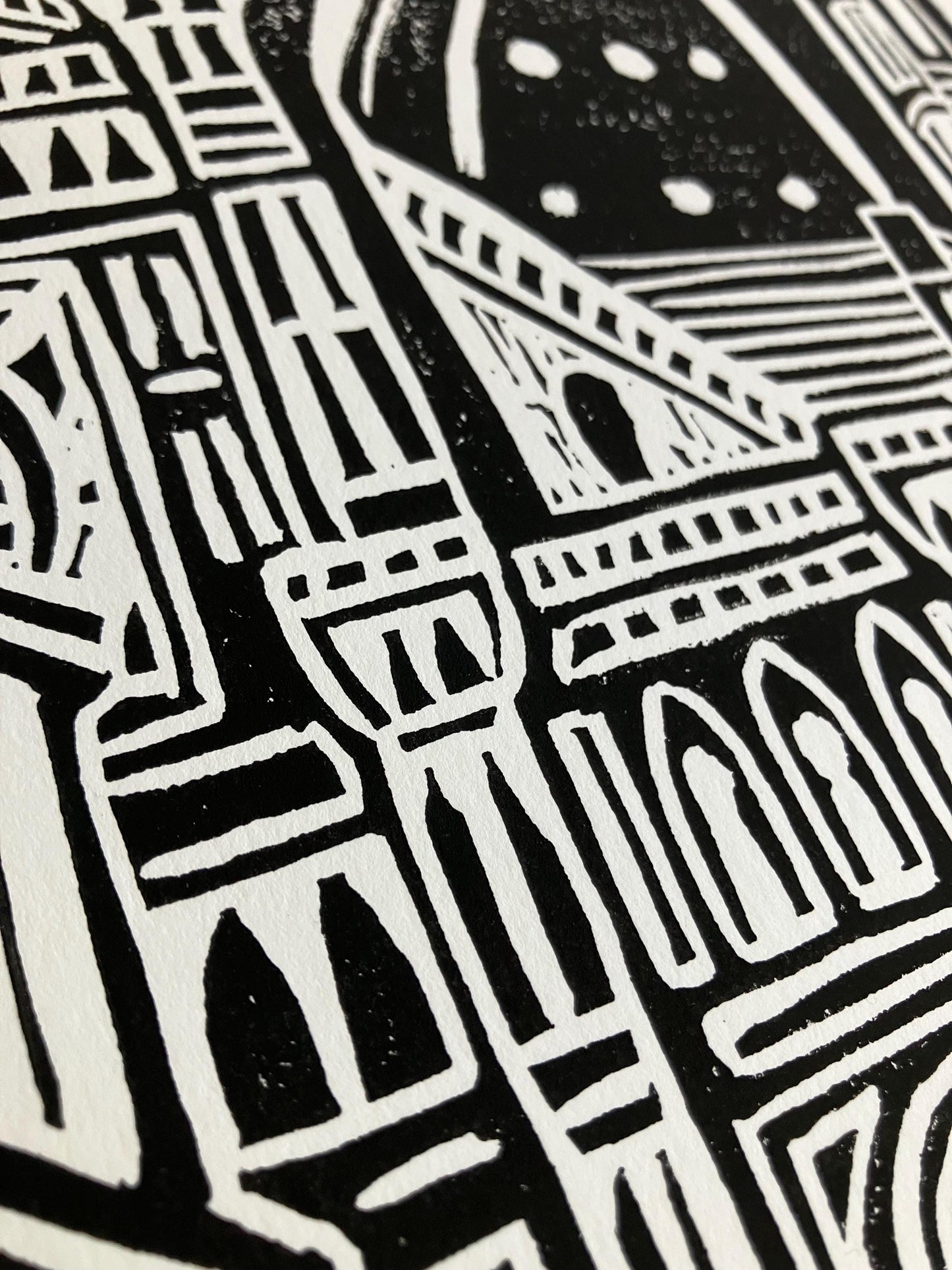 The Duomo - Florence, Italy - Linocut print (8x10in)