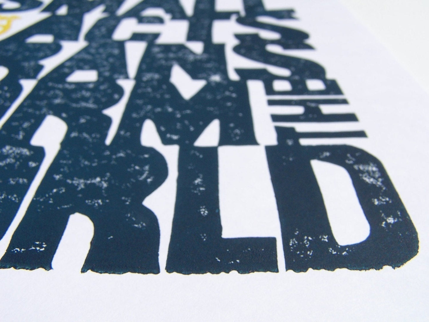 Small acts transform the world  - Linocut print (8x10in)
