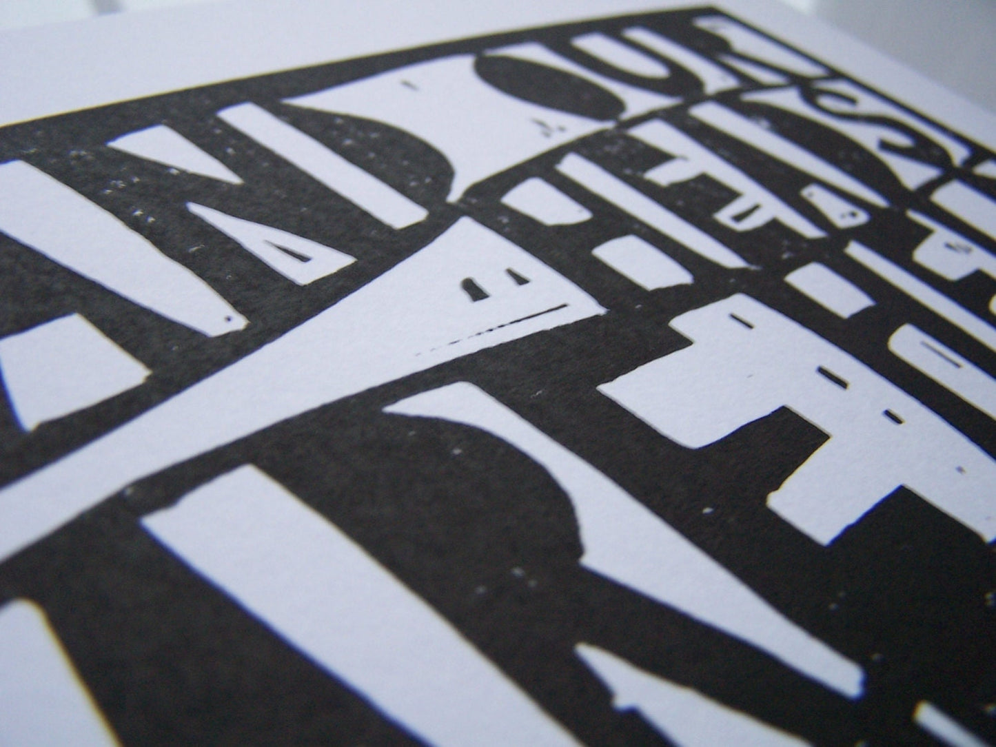 And our heads are held high - Linocut print (8x10in)
