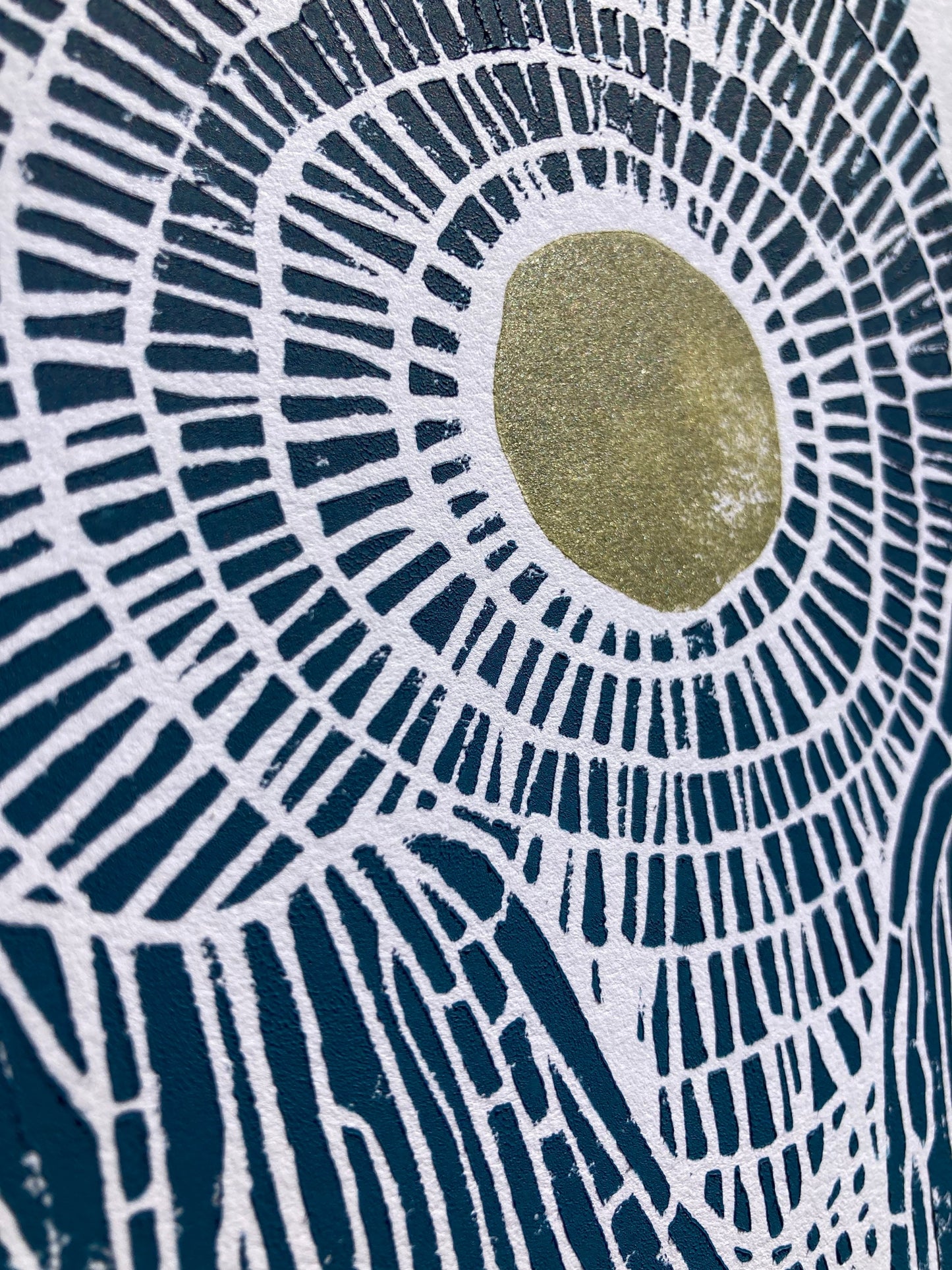 Sunset on the mountains - Linocut print (8x10in)