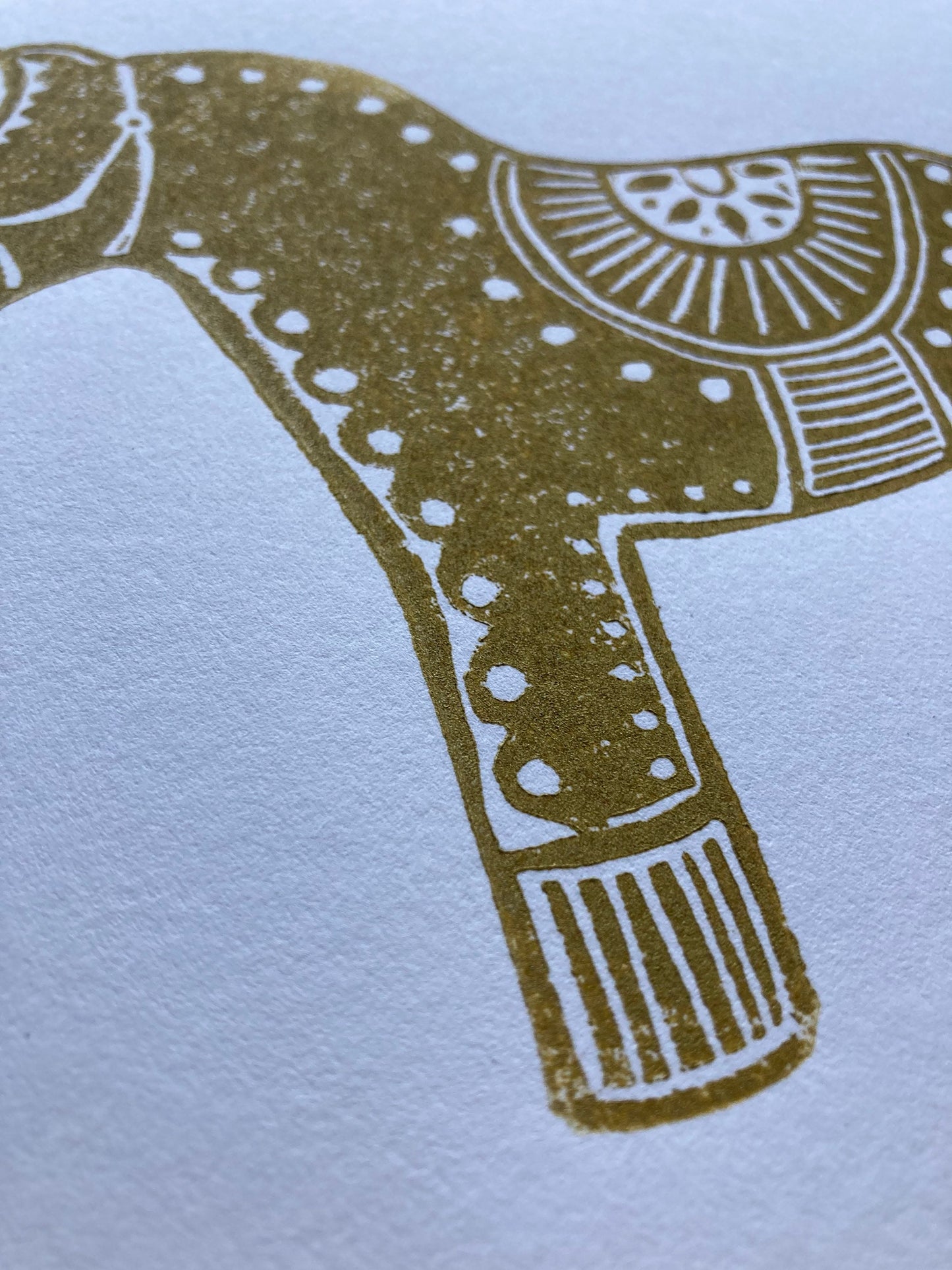 Dala Horse - Linocut print (8x10in)