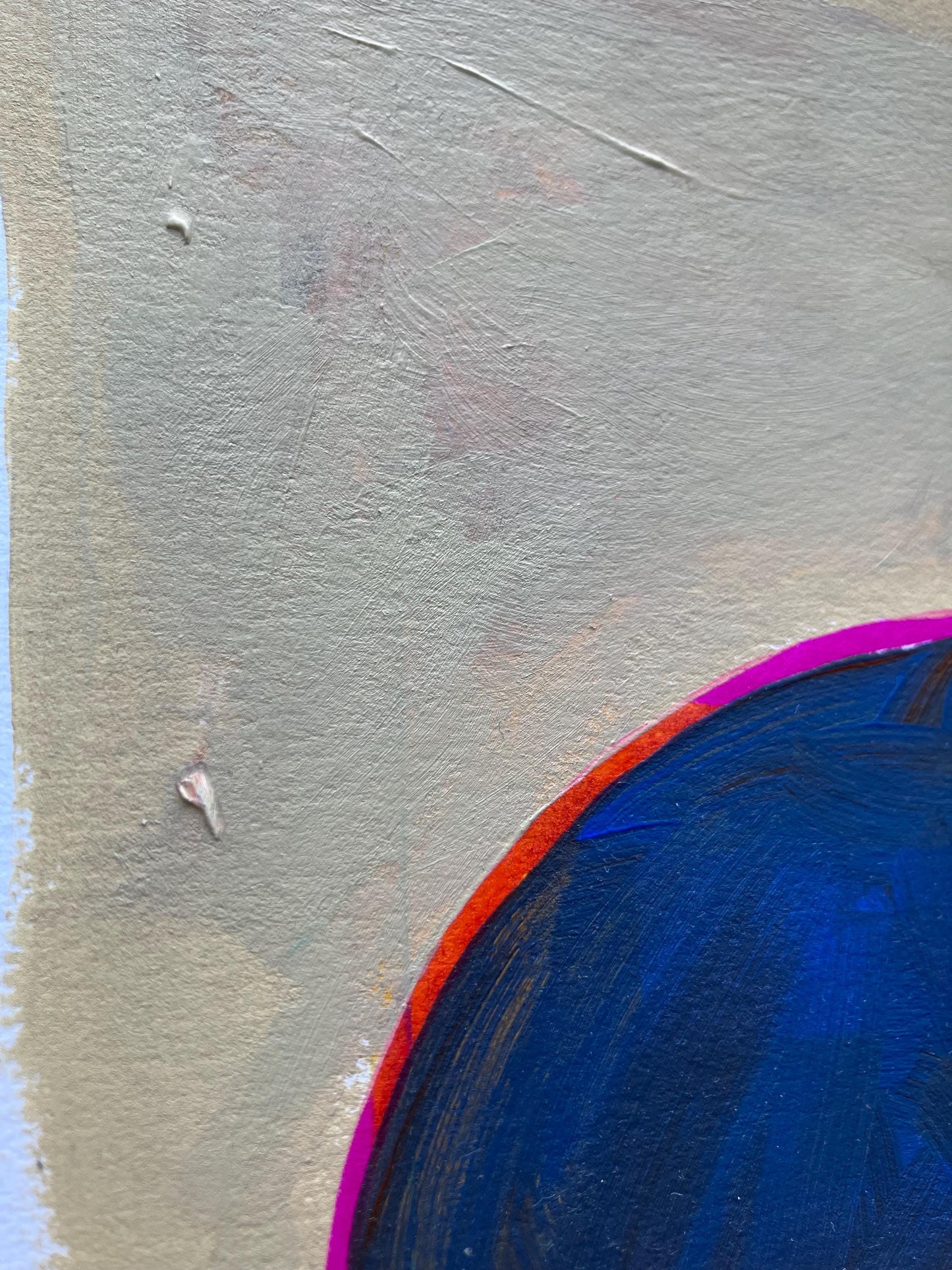 Tomato soup! Original Mid Century abstract painting (8x10)