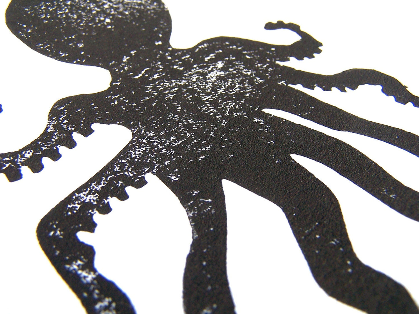 LINOCUT - Octopus - Hand-pressed linoleum block print (8x10in)