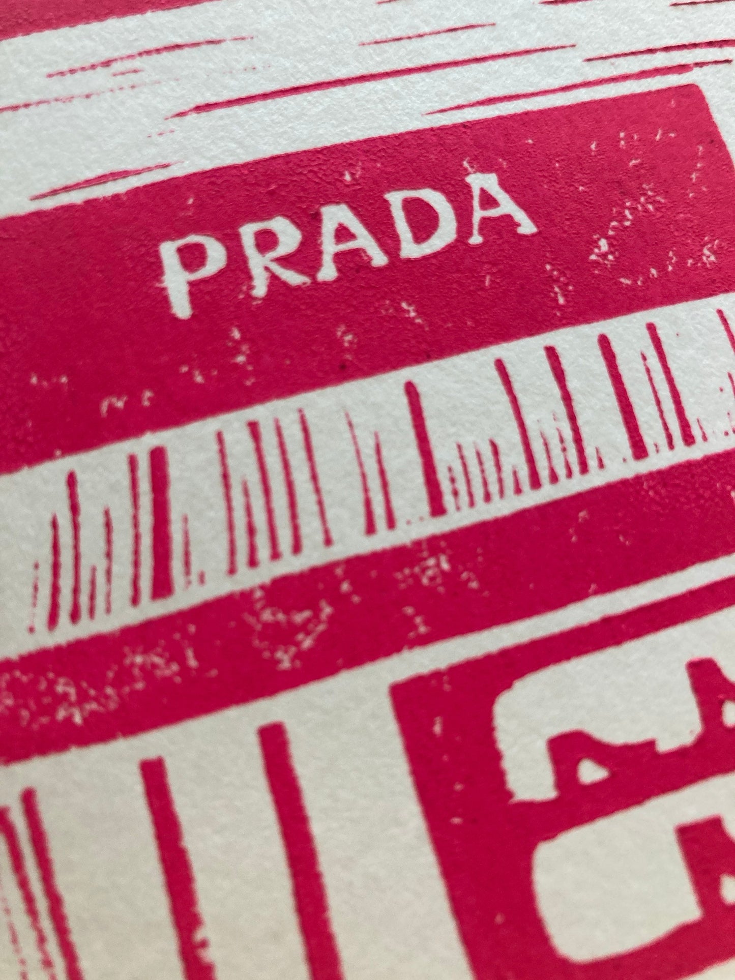 Prada Marfa - Linocut print (8x10in)