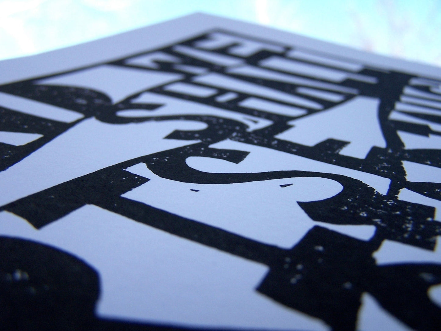 And we shall rise victorious! - Linocut print (8x10in)