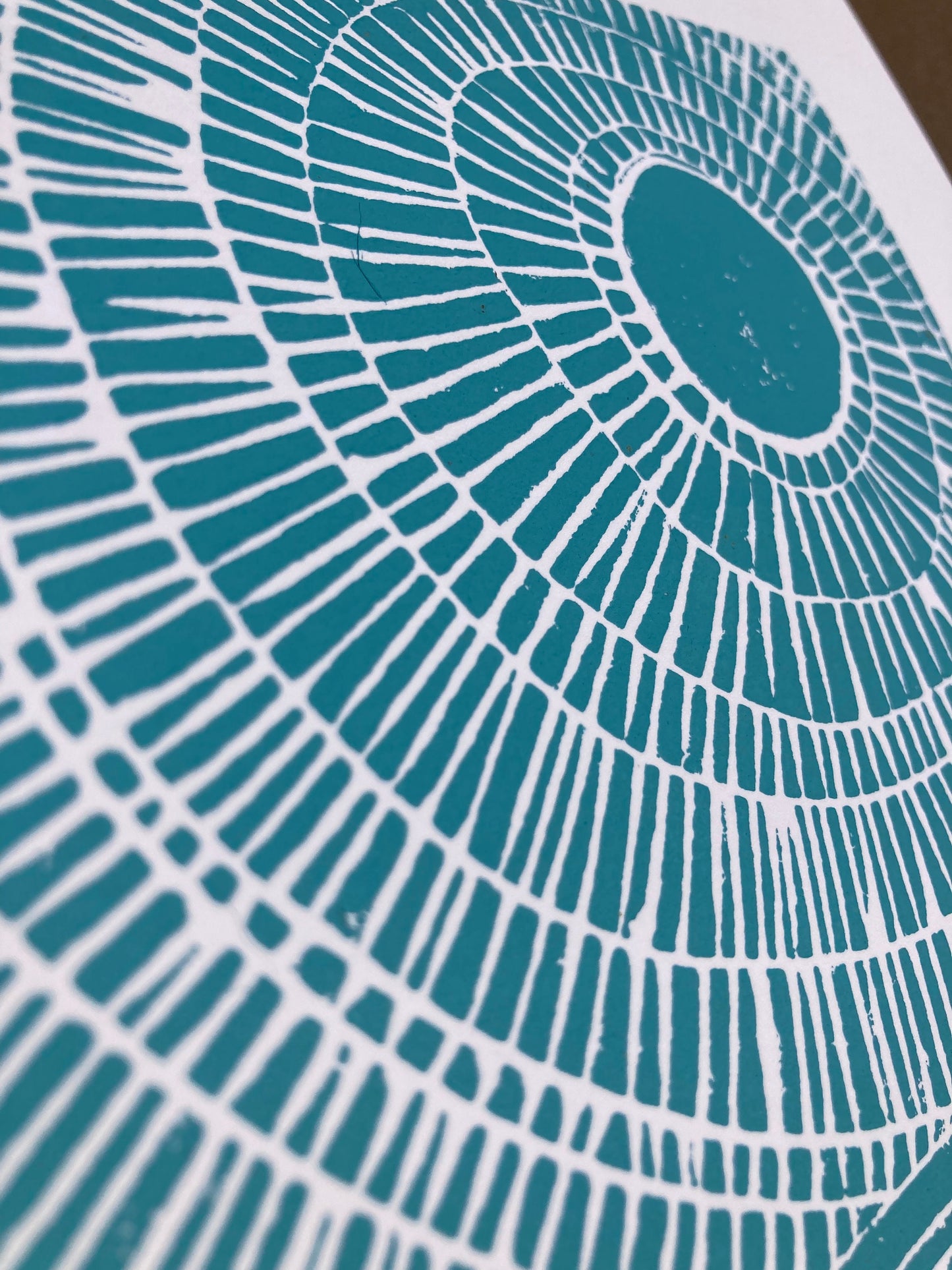Sunset on the ocean - Linocut print (8x10in)