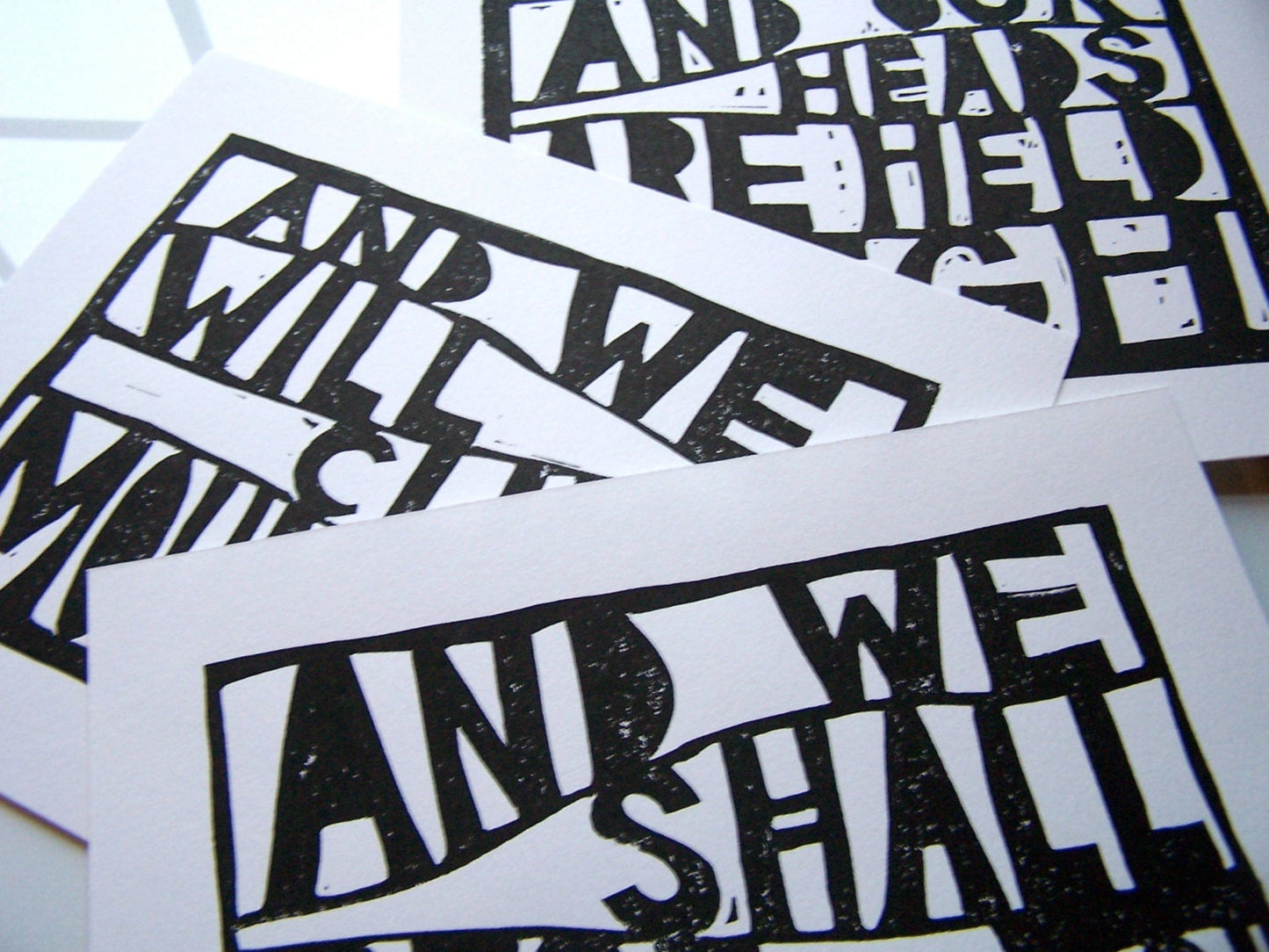 And our heads are held high - Linocut print (8x10in)