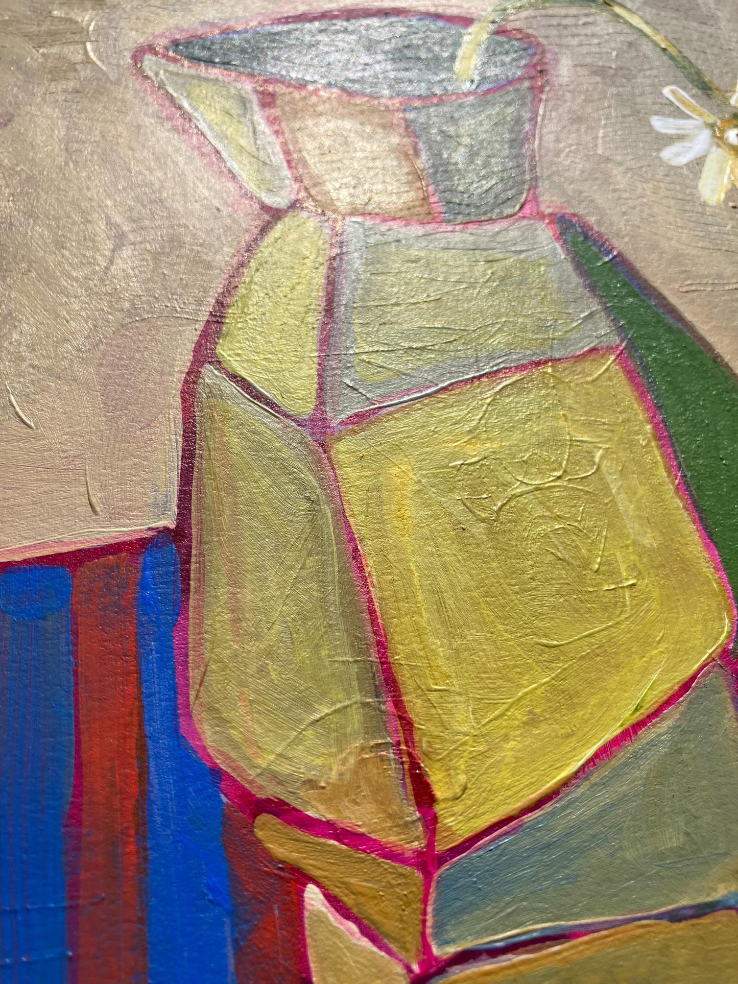 Droopy daisy original acrylic painting (8x10in)