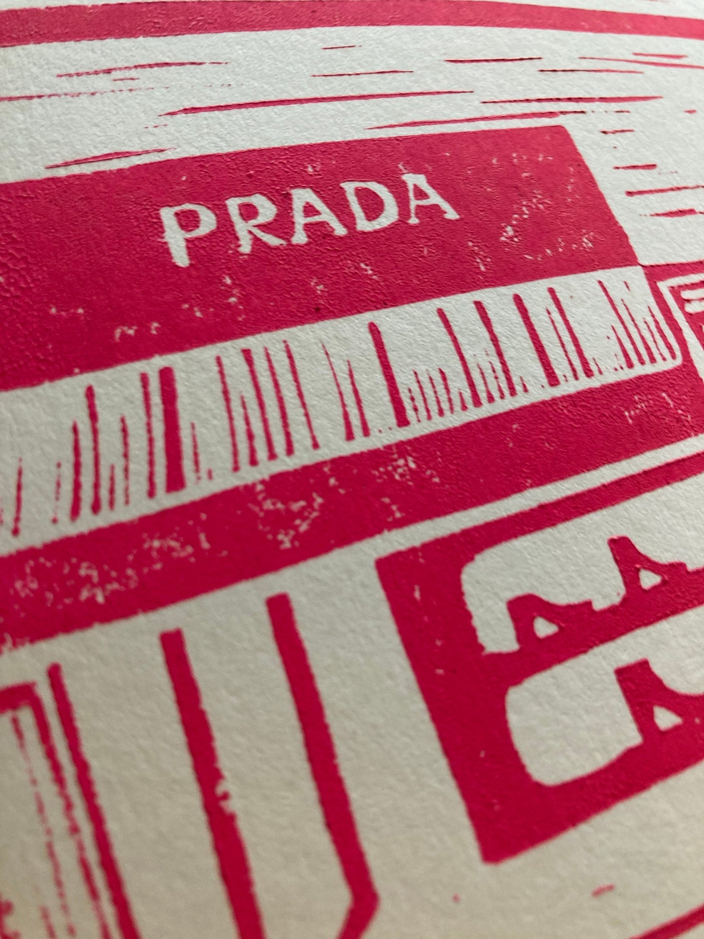 Prada Marfa - Linocut print (8x10in)