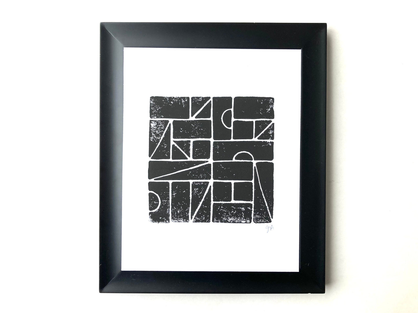 Danish Modern Blocks - Linocut print (8x10in)