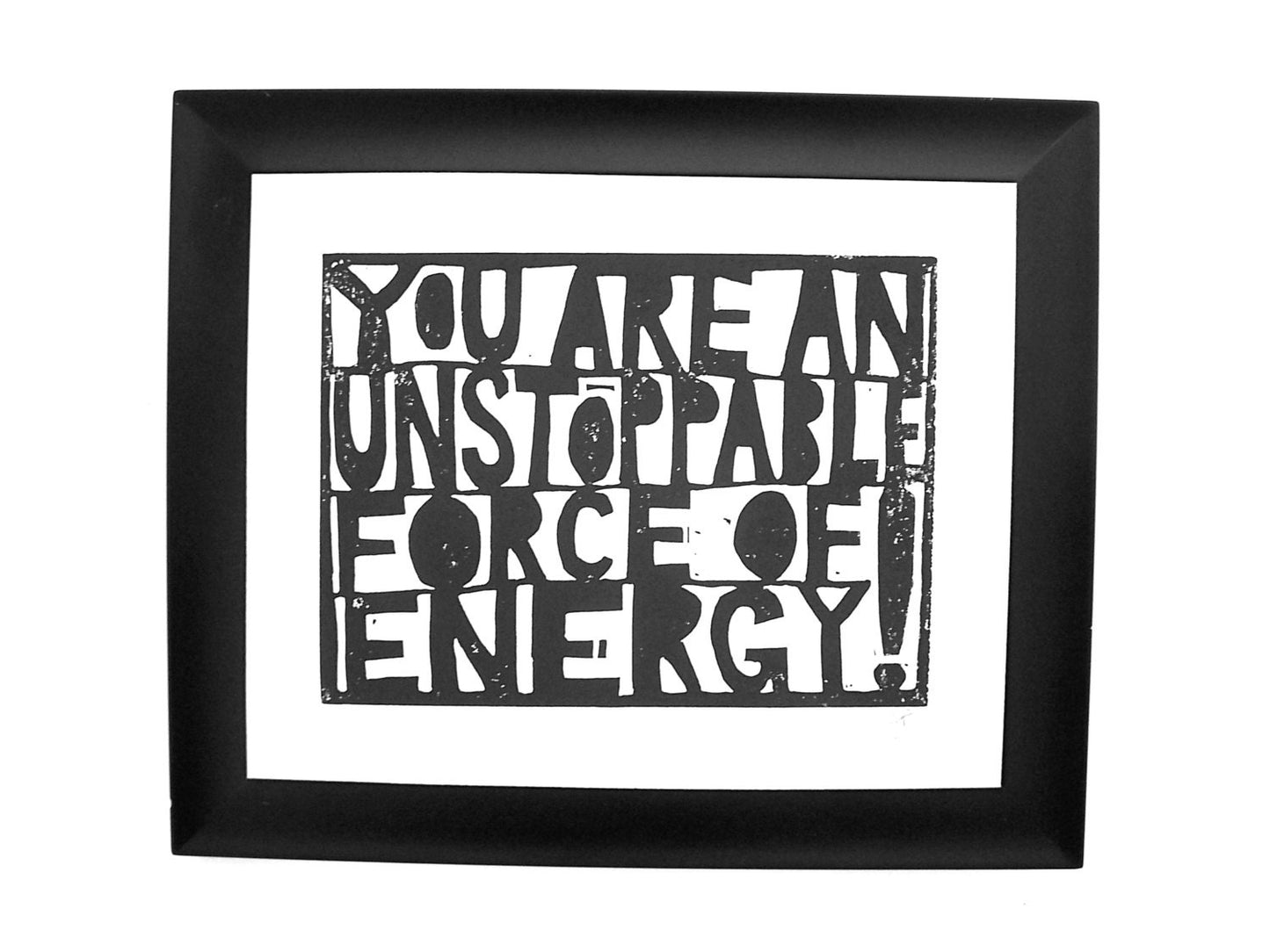 Unstoppable force of energy - Linocut print (8x10in)