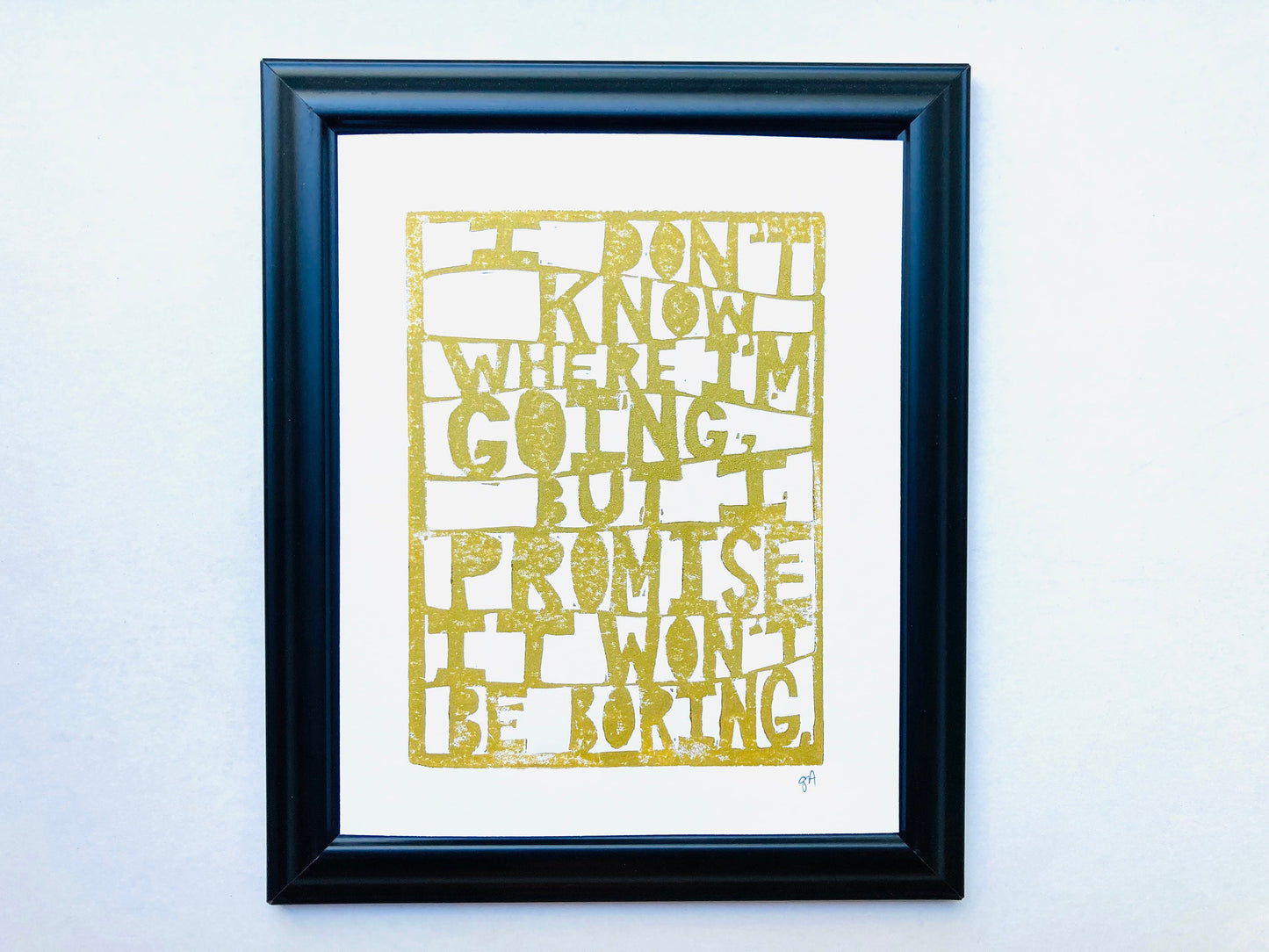 I don't know where I'm going - Linocut print (8x10in)