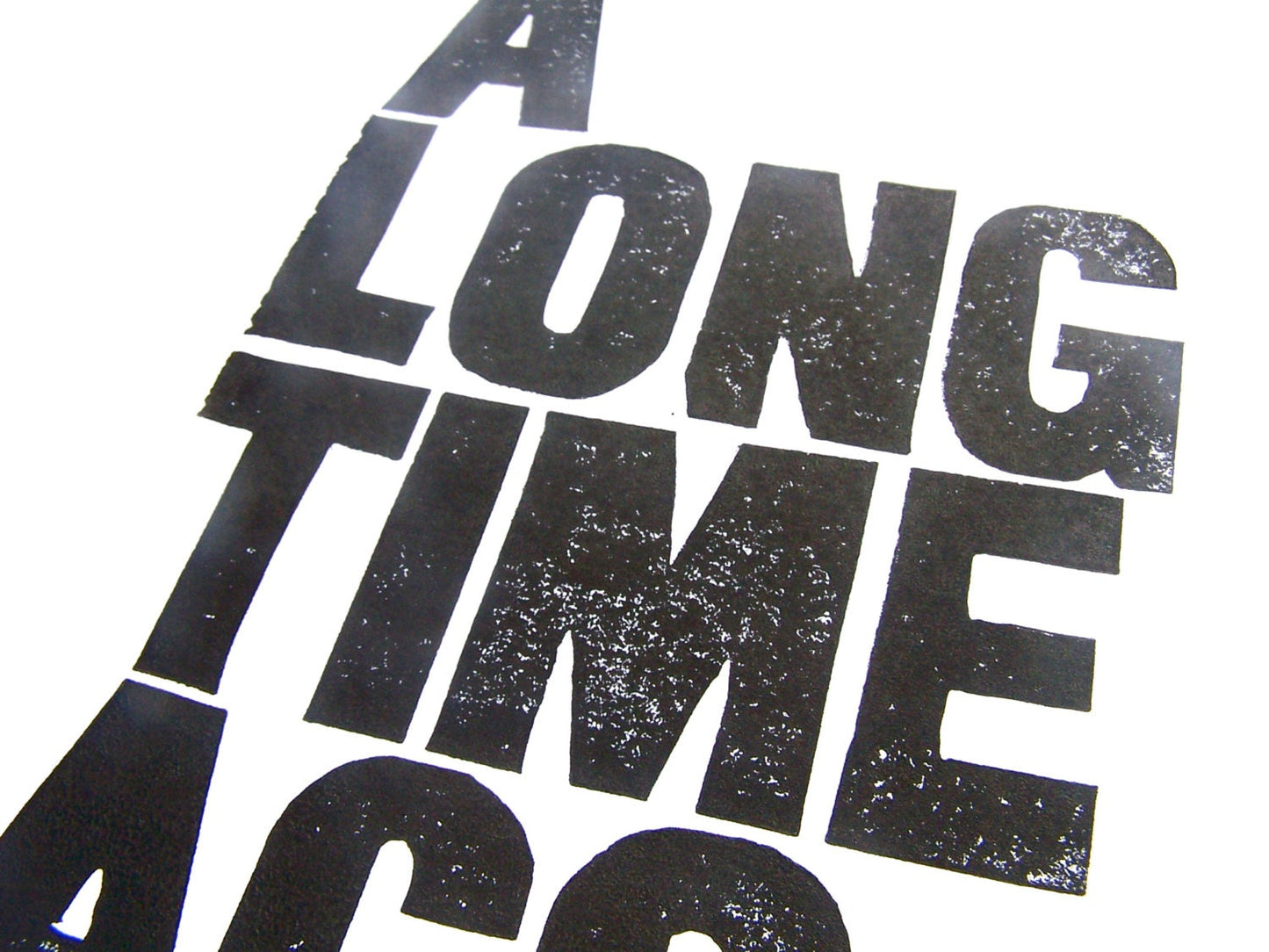 A long time ago - Linocut print (8x10in)