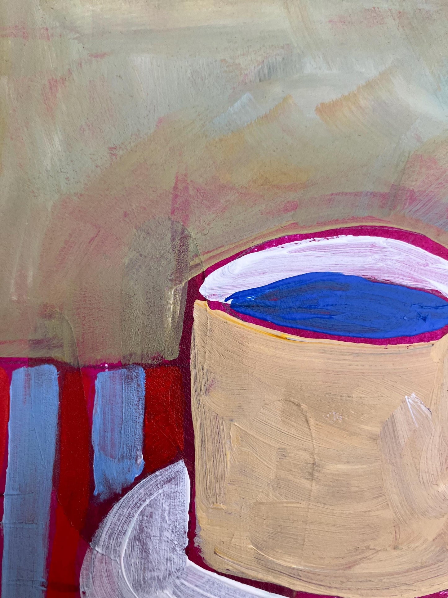 Coffee cup #3 - Original painting of a simple coffee cup (8x10in)