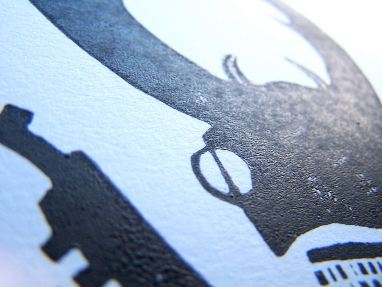 LINOCUT - Stag Beetle - Hand-pressed linoleum block print (8x10in)