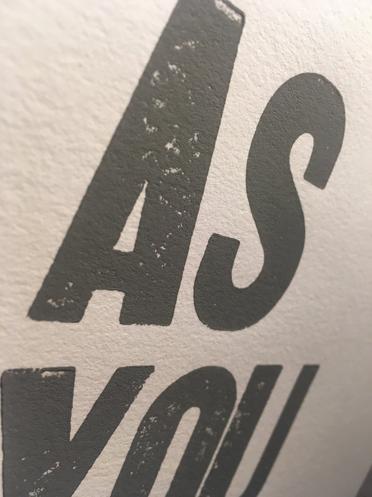 As you wish  - Linocut print (8x10in)