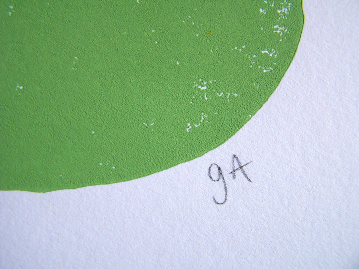 Green pear - Linocut print (8x10in)