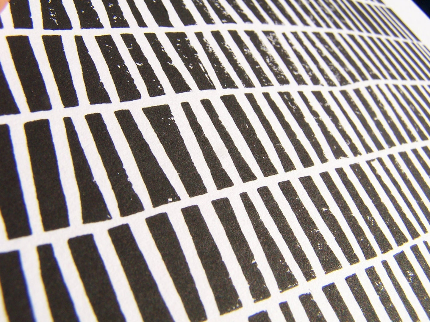 Geometric pattern - Linocut print (8x10in)
