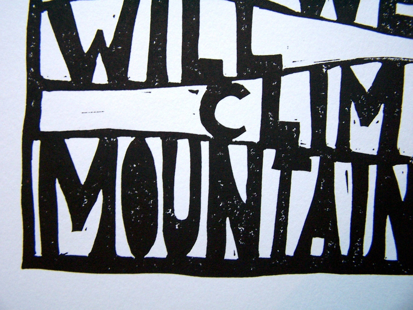 And we will climb mountains - Linocut print (8x10in)