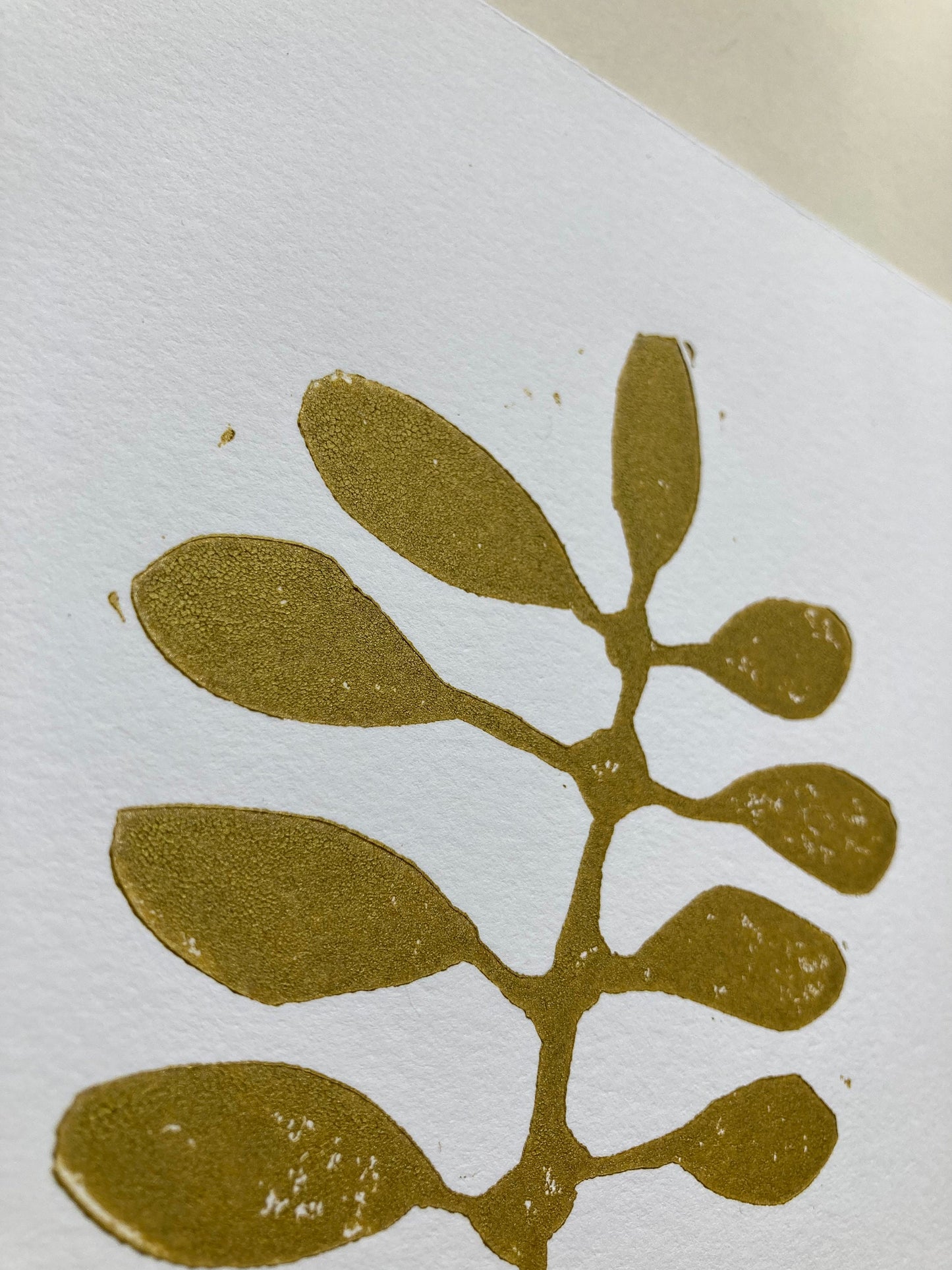 Succulent - Linocut print (8x10in)