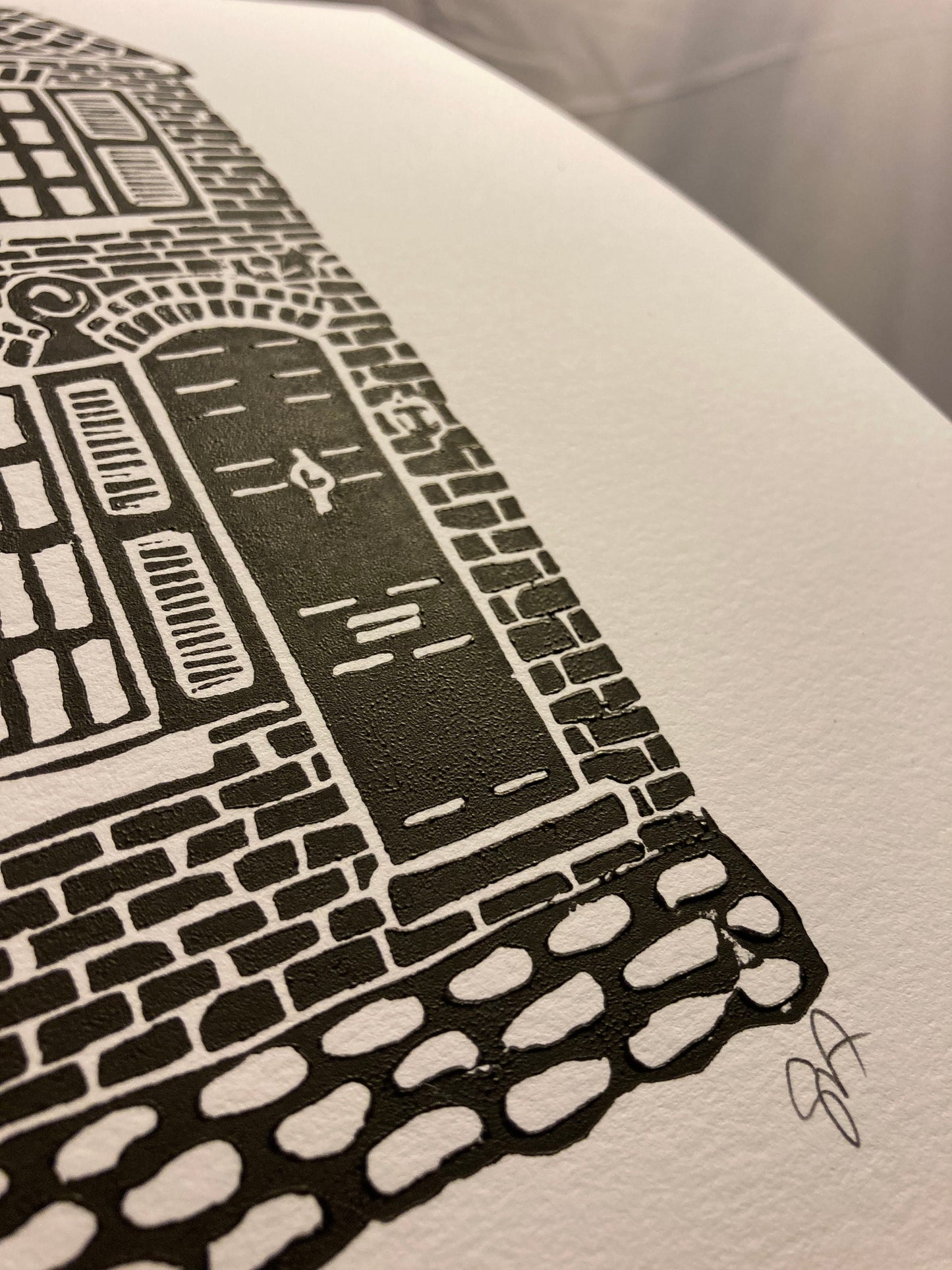 Spite House - Linocut print (8x10in)
