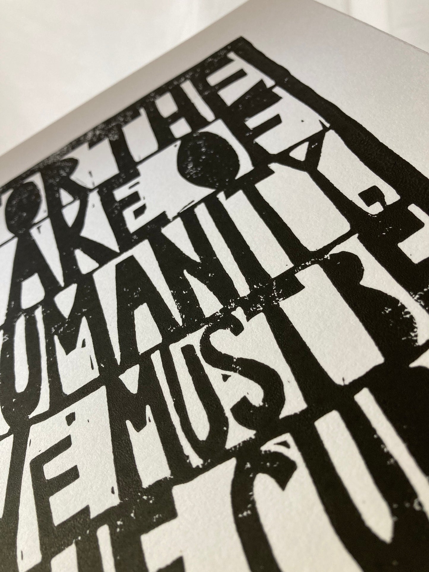 We must be the cure - Linocut print (8x10in)