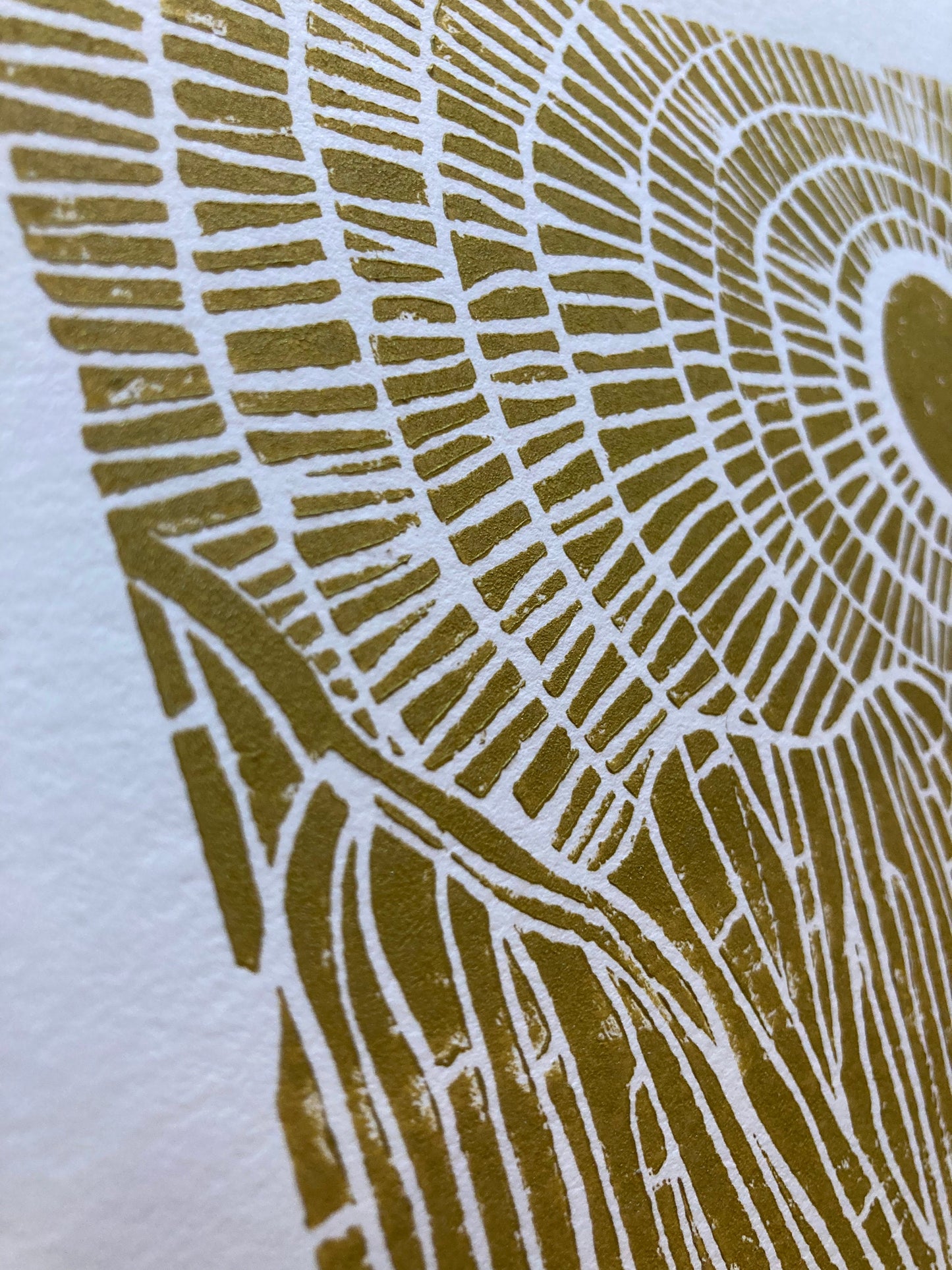 Sunset on the mountains - Linocut print (8x10in)