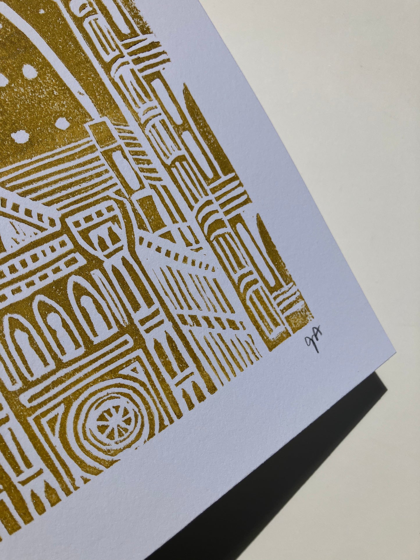 Duomo, Florence, Italy - Linocut print (8x10in)