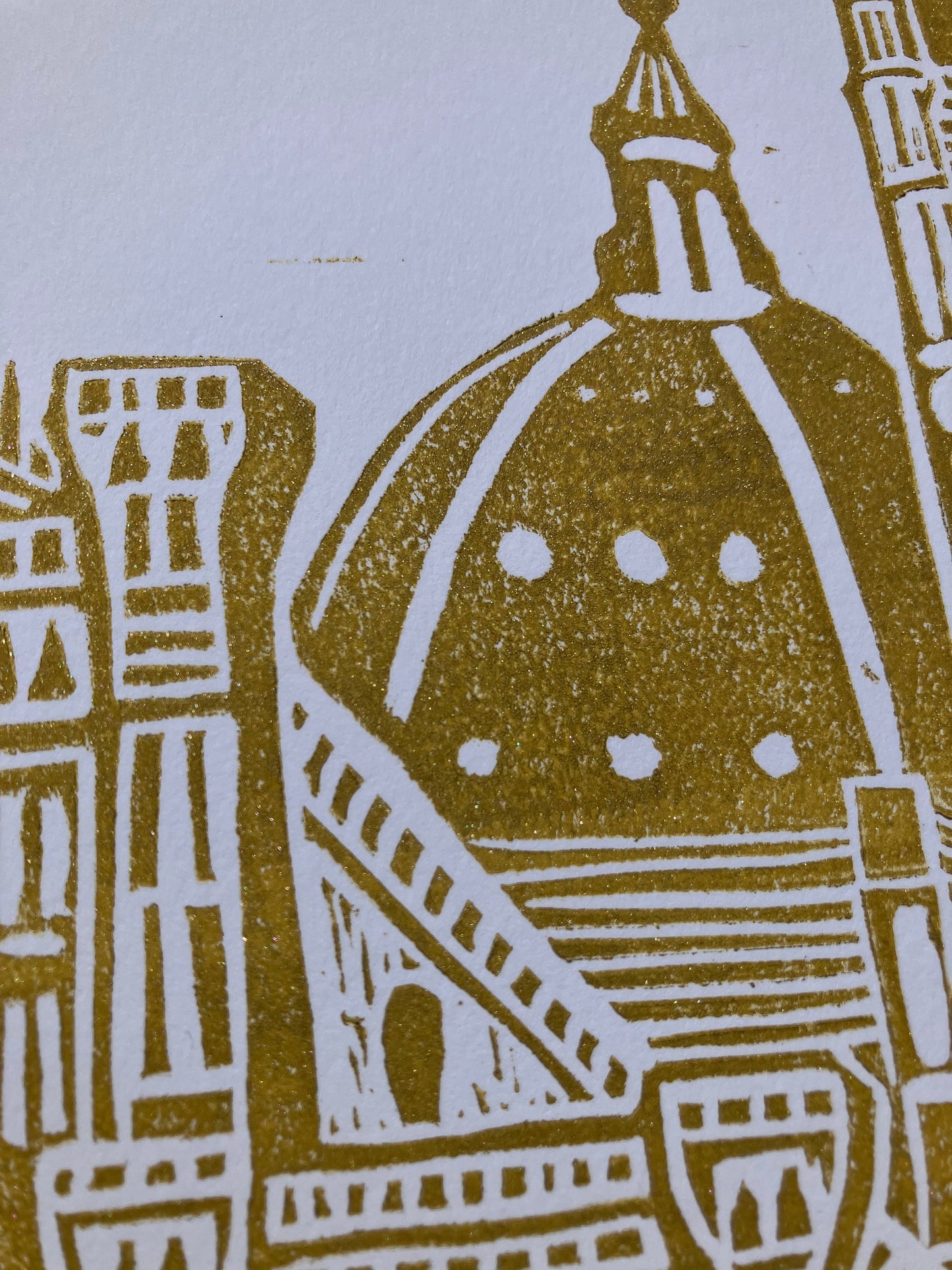 Duomo, Florence, Italy - Linocut print (8x10in)