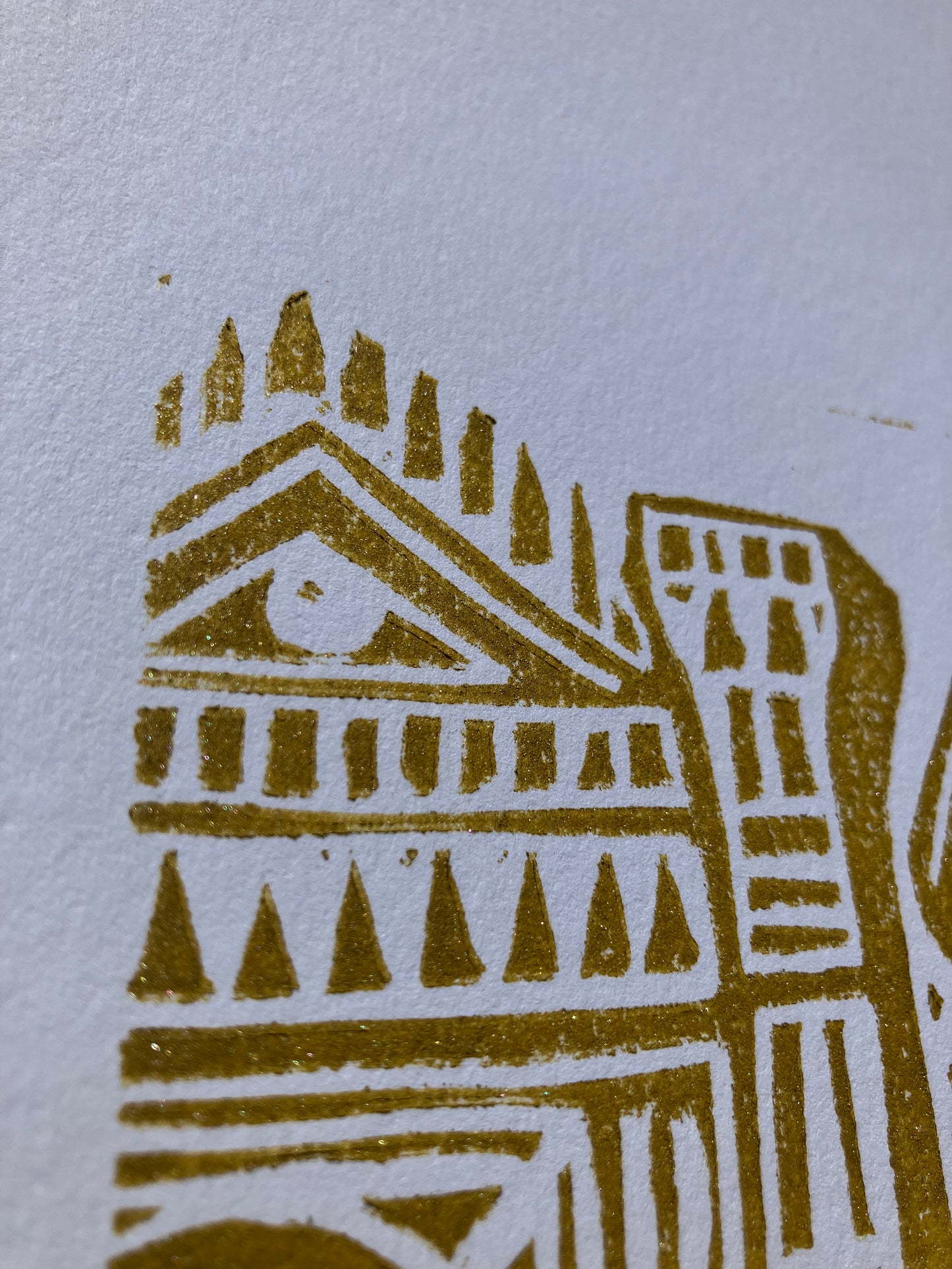 Duomo, Florence, Italy - Linocut print (8x10in)