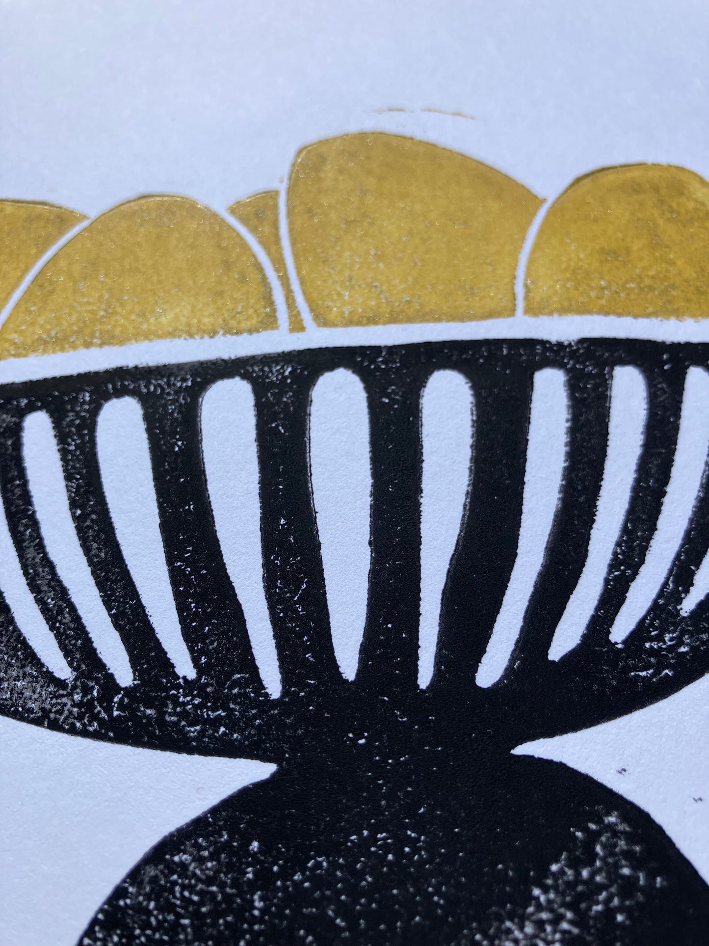 Five golden eggs - Linocut print (8x10in)