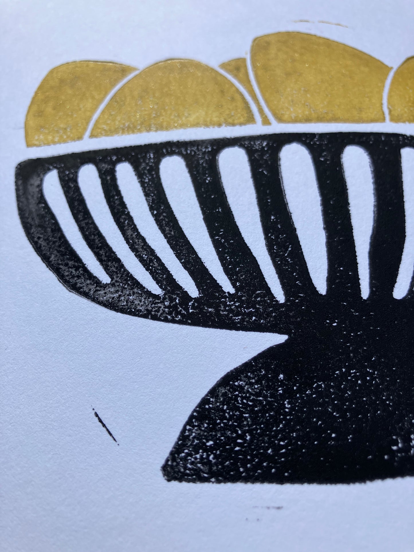 Five golden eggs - Linocut print (8x10in)