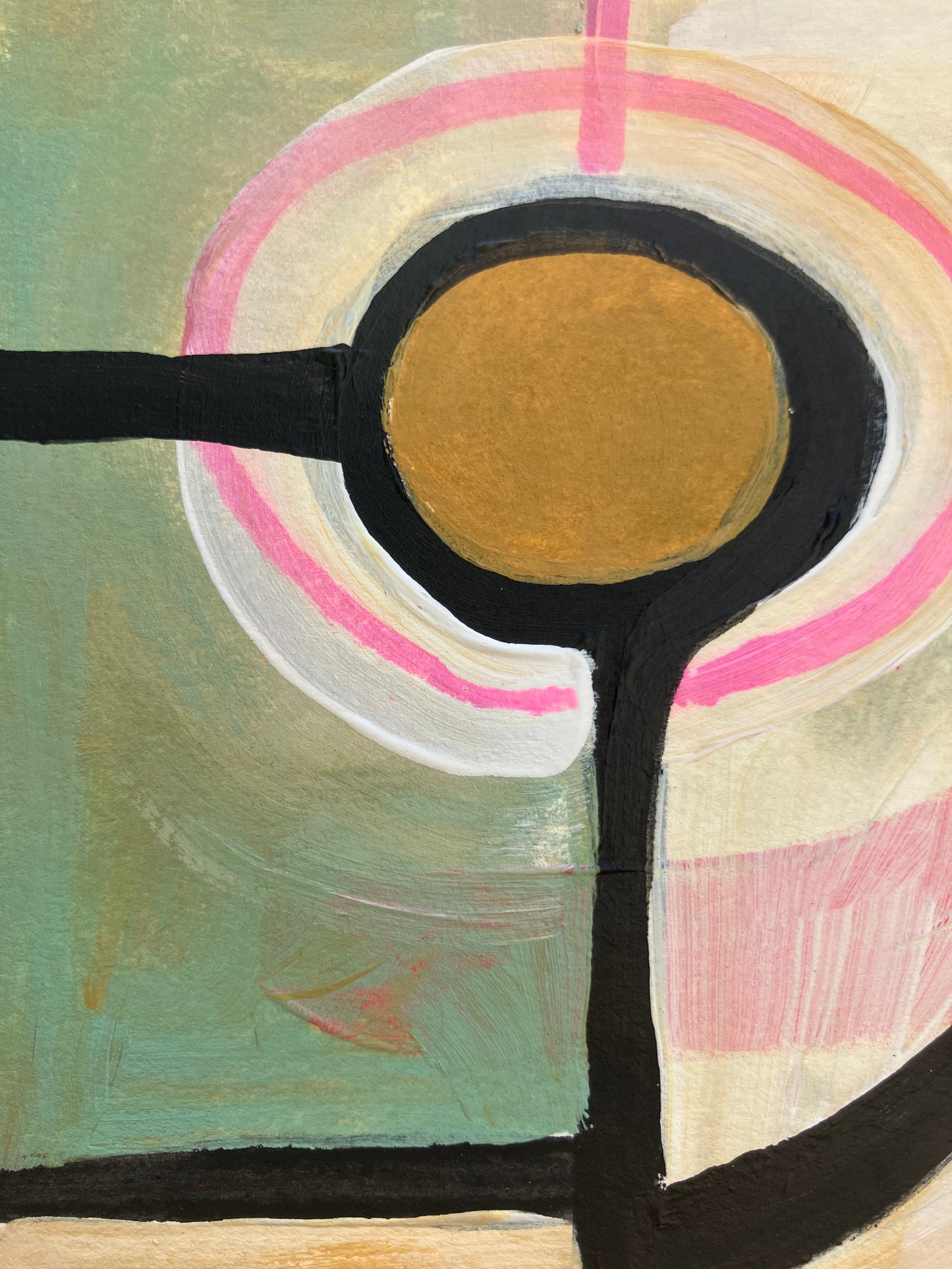 Mid-Century acrylic painting #5 (8x10in)