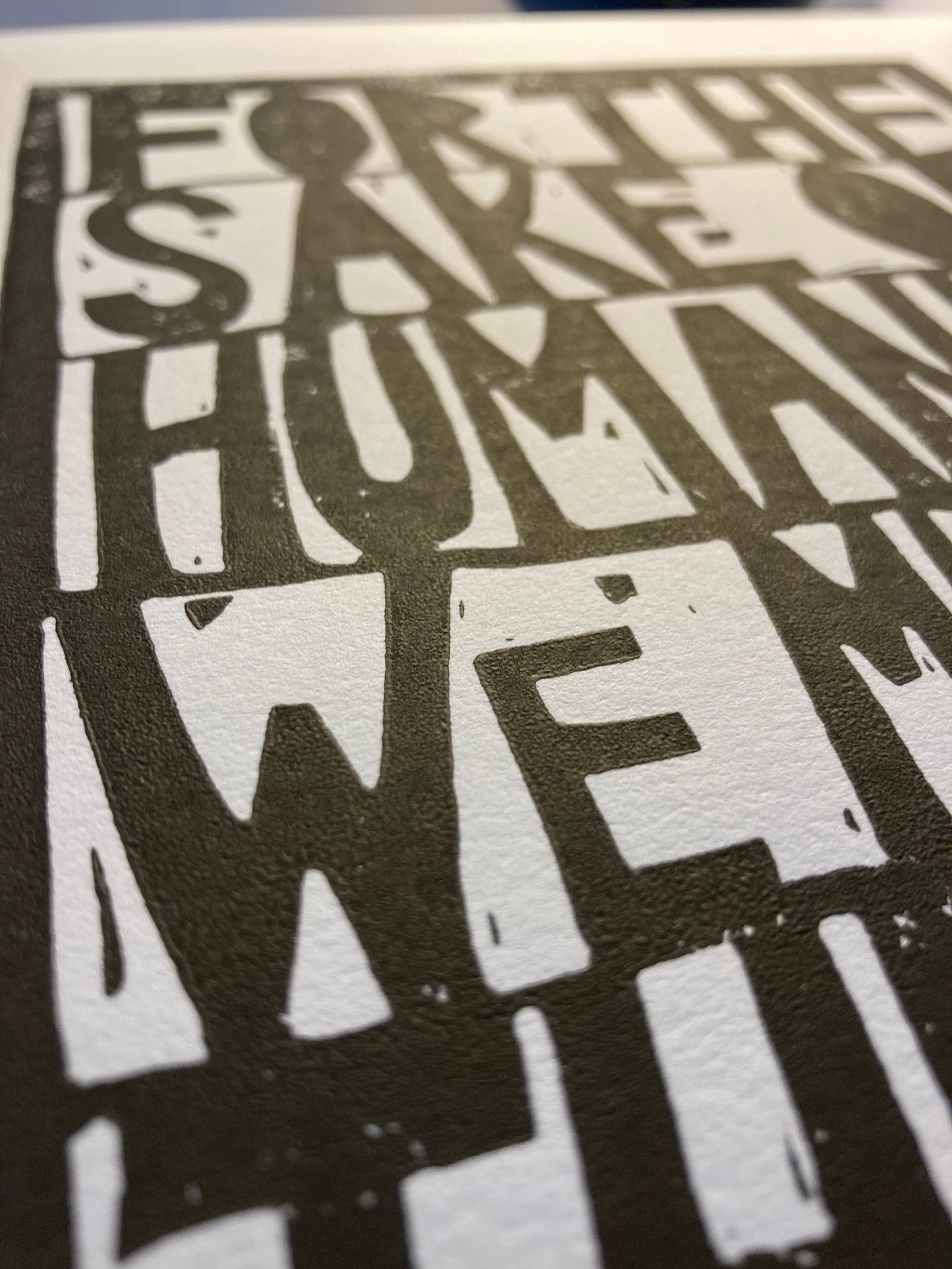 We must be the cure - Linocut print (8x10in)