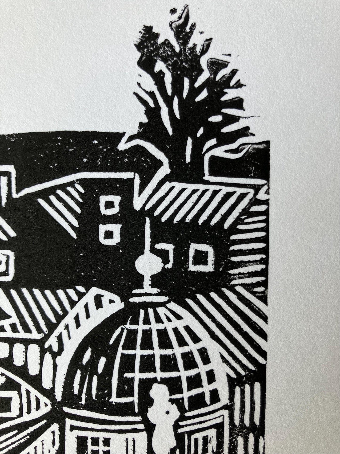 Dubrovnik Croatia - Linocut print (8x10in)