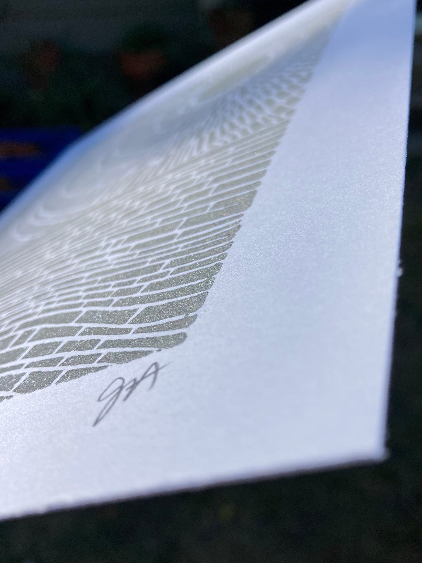 Sunset on the ocean - Linocut print (8x10in)