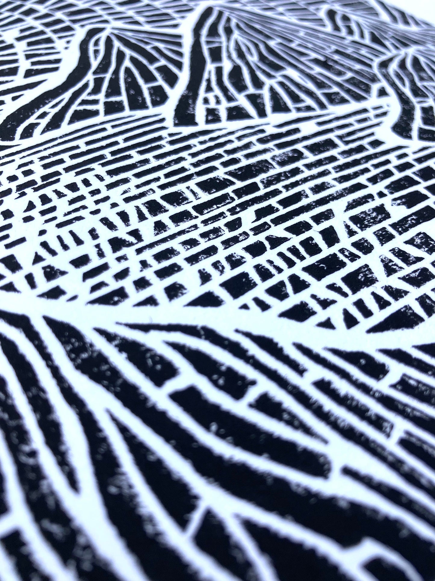 Sunset on the islands - Linocut print (8x10in)