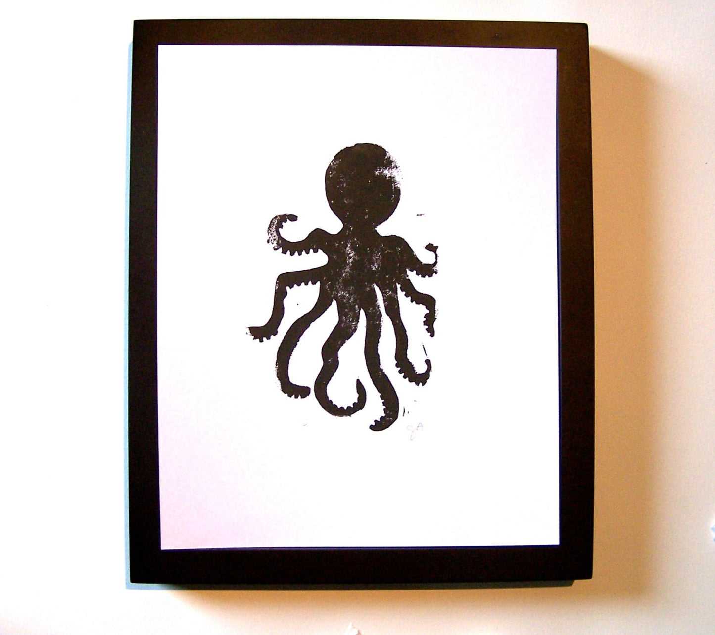 LINOCUT - Octopus - Hand-pressed linoleum block print (8x10in)