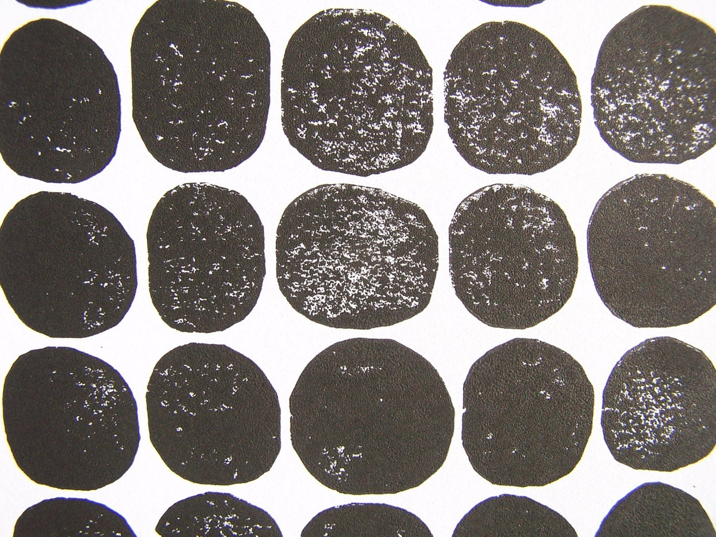 Black dots - Linocut print (8x10in)