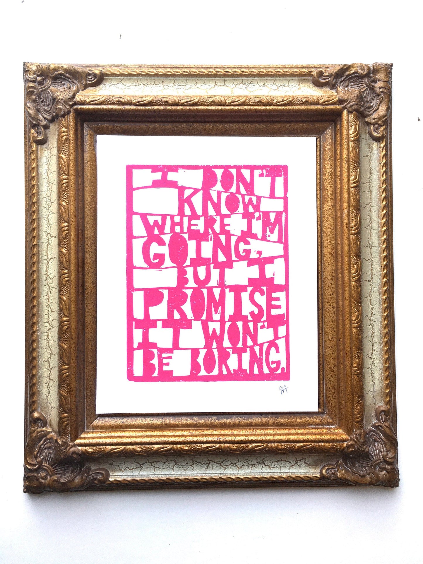 I don't know where I'm going - Linocut print (8x10in)
