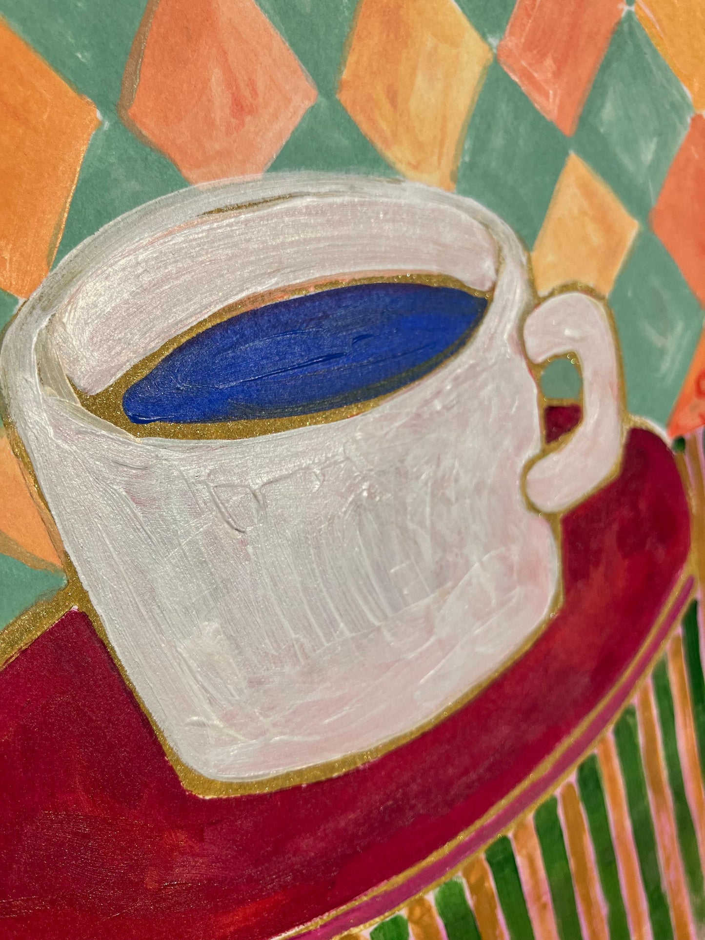 Coffee cup still life - Original Acrylic Painting (8x10in)
