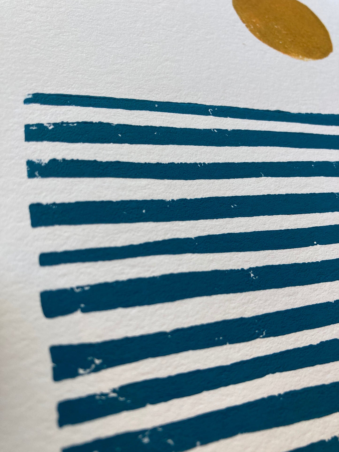 Ocean - Linocut print (8x10in)