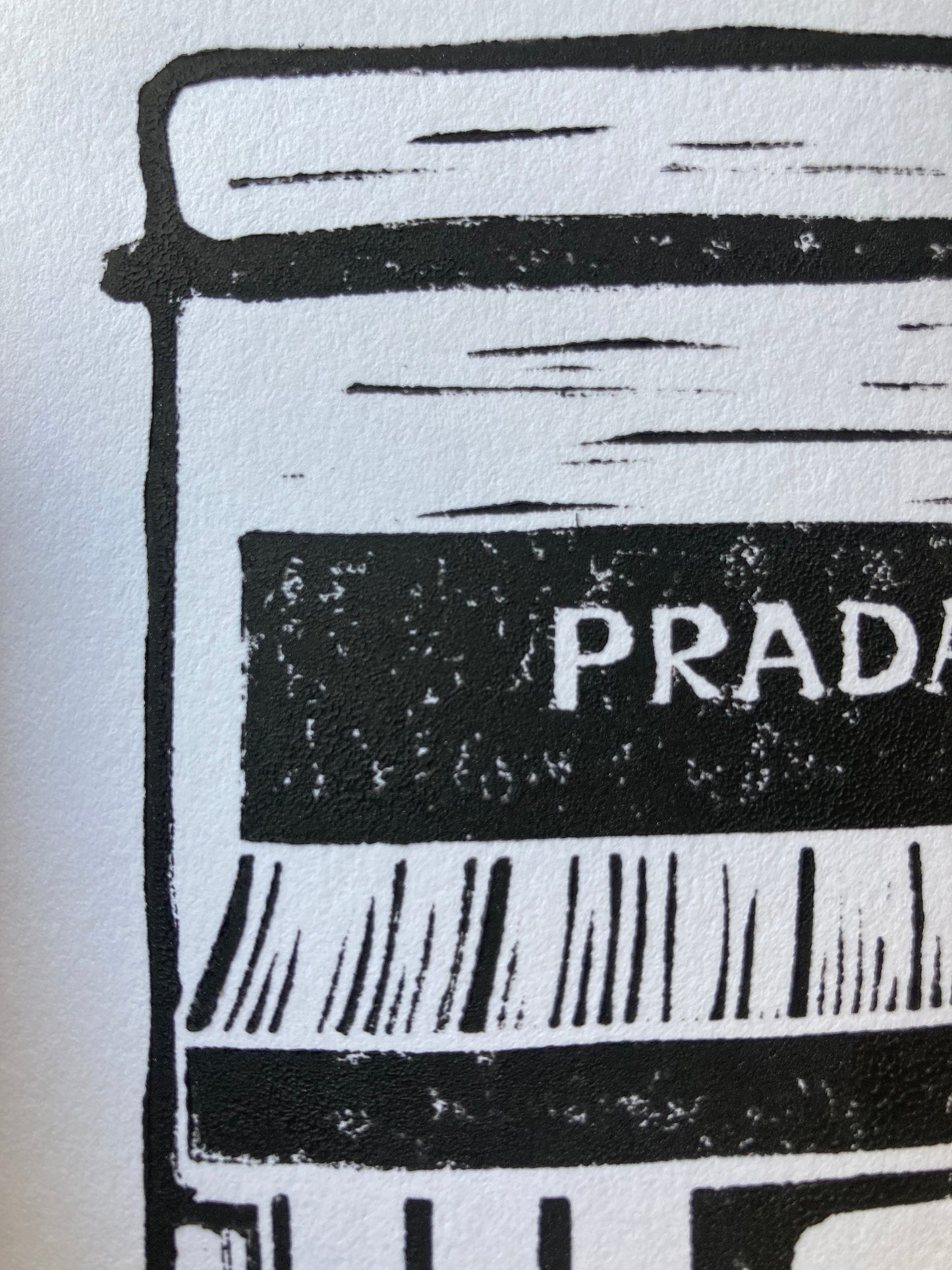 Prada Marfa - Linocut print (8x10in)