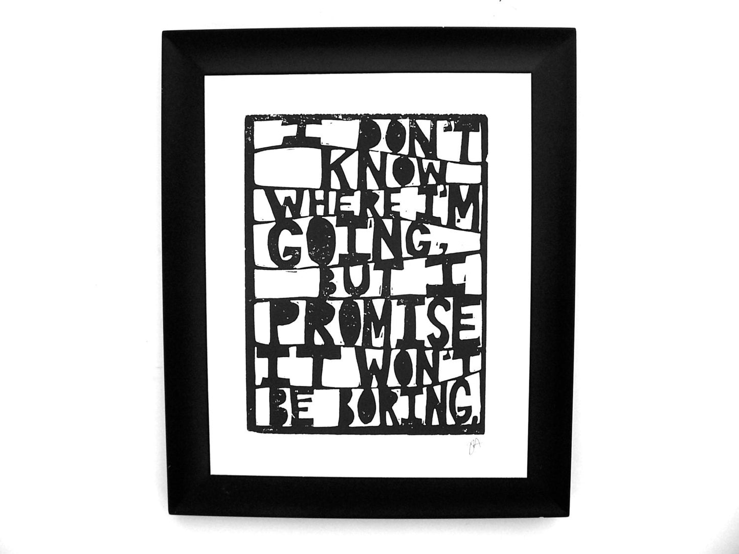 I don't know where I'm going - Linocut print (8x10in)
