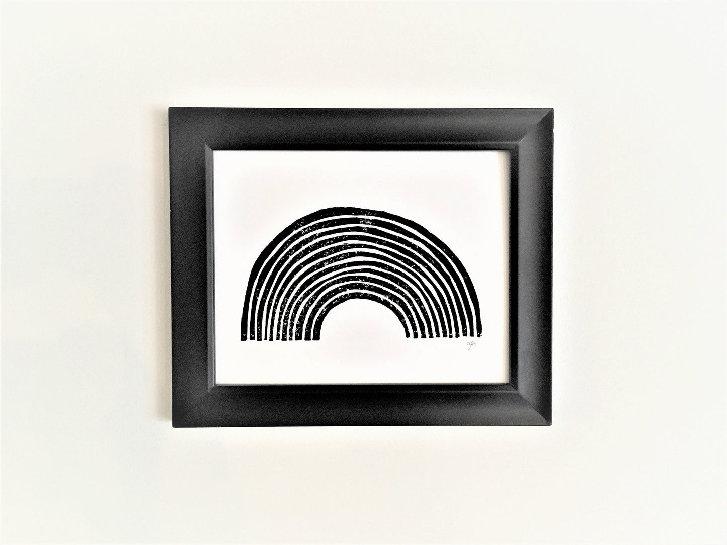 Rainbow - Linocut print (8x10in)