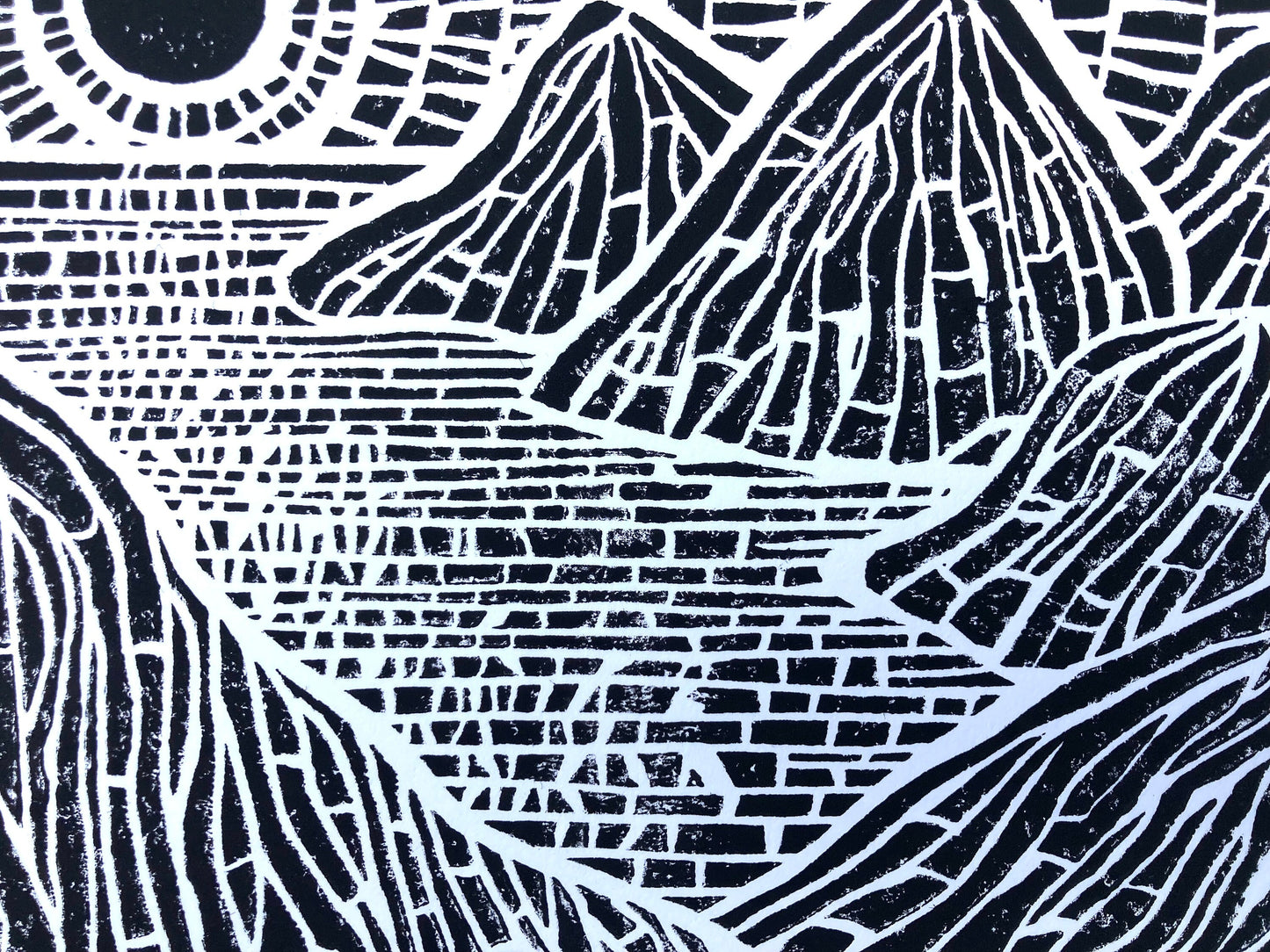 Sunset on the islands - Linocut print (8x10in)