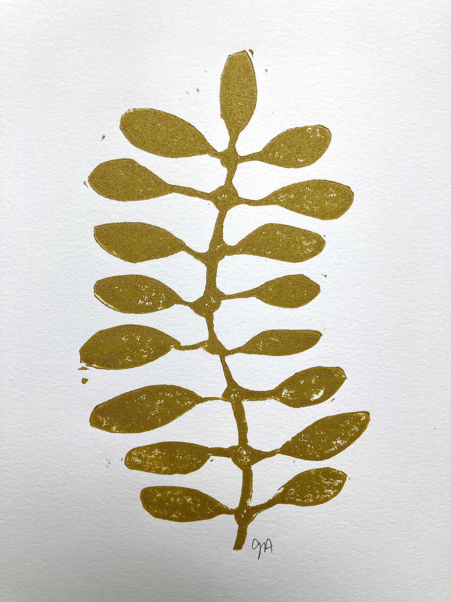 Succulent - Linocut print (8x10in)