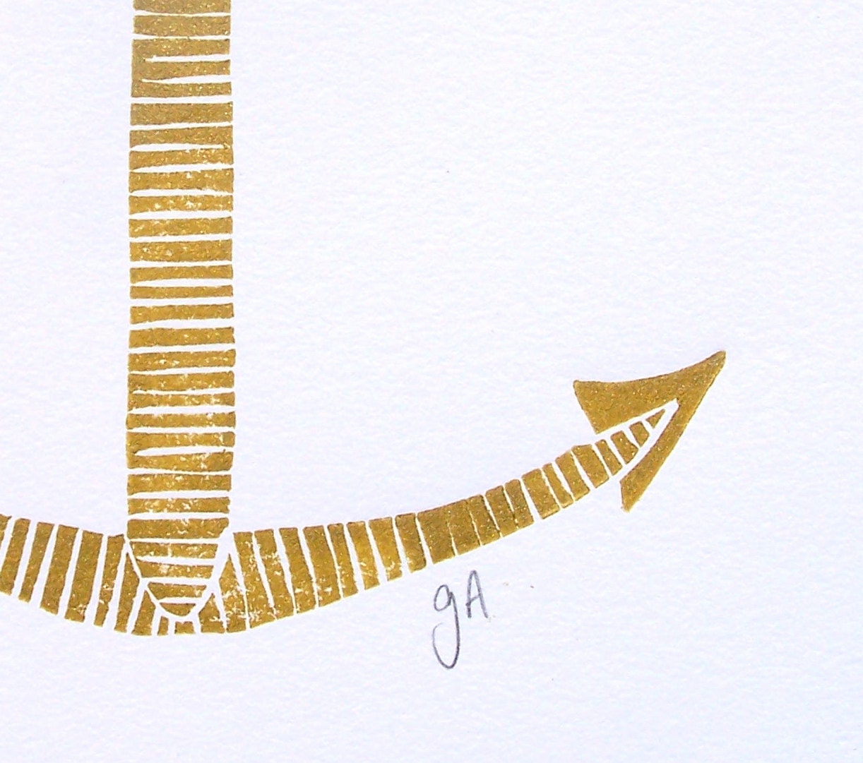 Anchor - Linocut print (8x10in)